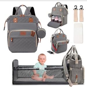 3 in 1 Foldbale Diaper Bag Baby Bed Portable Bassi